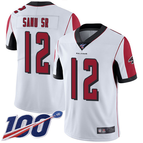 Atlanta Falcons Limited White Men Mohamed Sanu Road Jersey NFL Football #12 100th Season Vapor Untouchable->youth nfl jersey->Youth Jersey